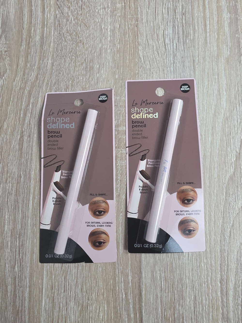 Le Mercerie Shape Defined Double Ended Brow Filler Pencil 2 Pack Deep Brown